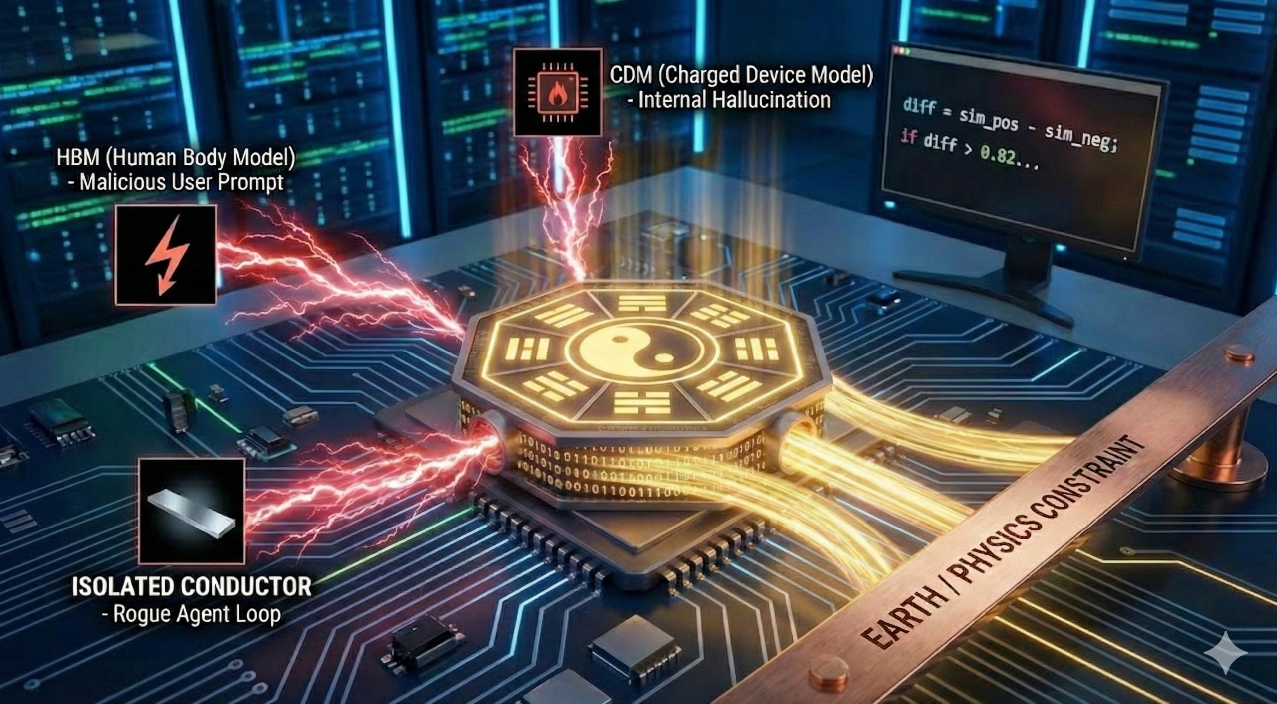 AI 的靜電放電控制工程：如何用 Python 實作邏輯接地閥